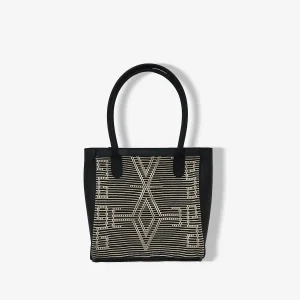 Cartera  mediana negro beige (pieza única)